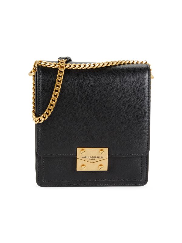 Karl Lagerfeld Paris Corinne Leather Crossbody Bag